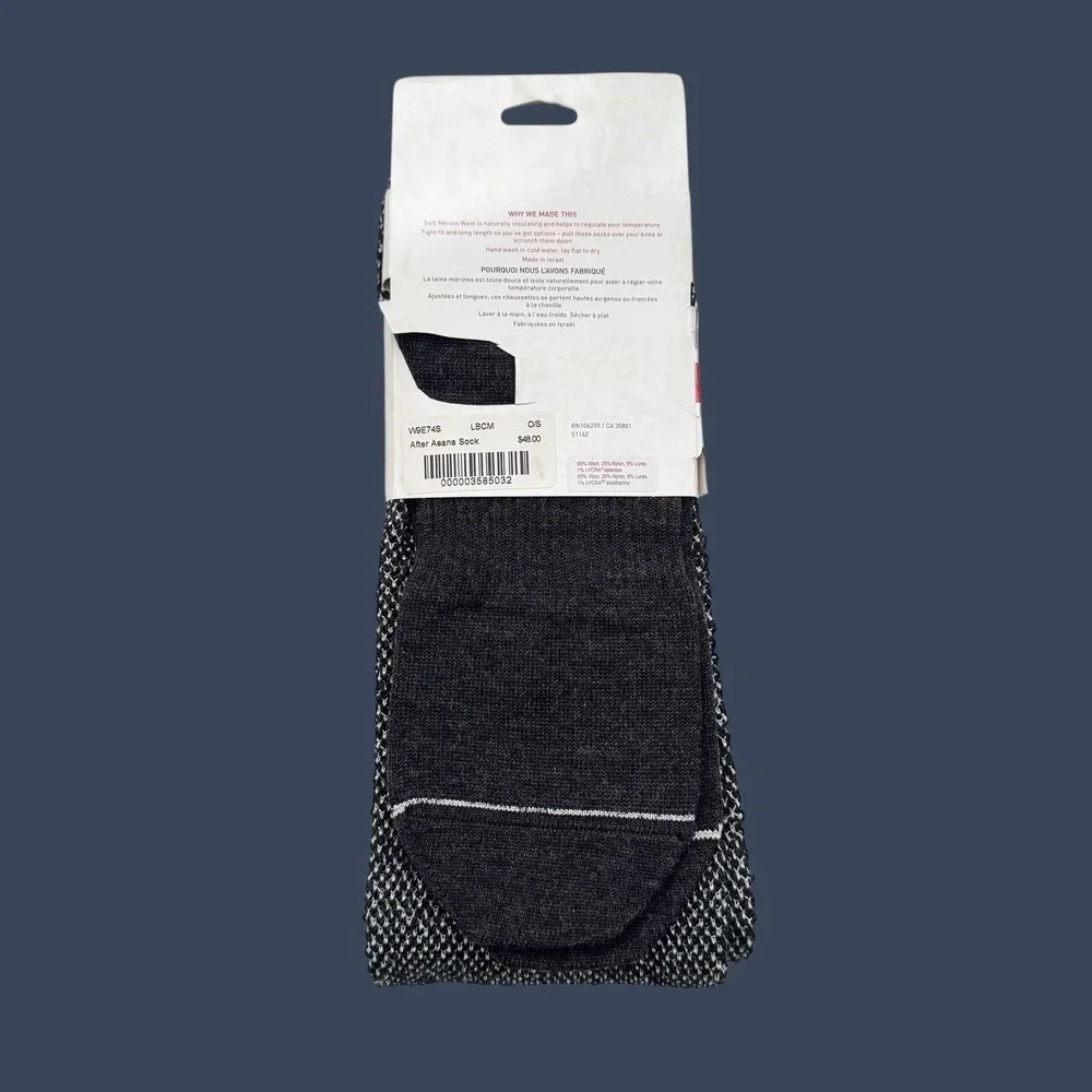 NEW - LULULEMON Ater Asana Sock Wool Heather Black Women's 6-9